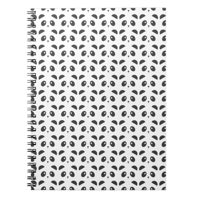 Panda-Muster-Notizbuch Notizblock (Vorderseite)
