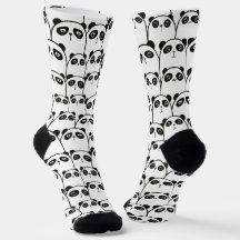 Panda Muster schwarz-weiß