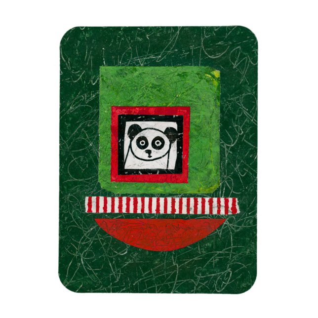 Panda Nicht vorbereiteter Kühlschrank Magnet (Vertikal)
