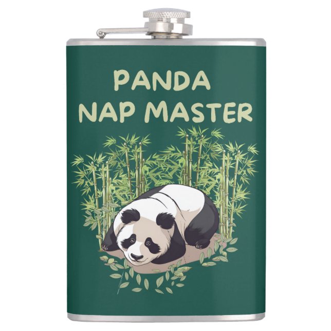 Panda Nickerchen Master Flachmann (Vorderseite)