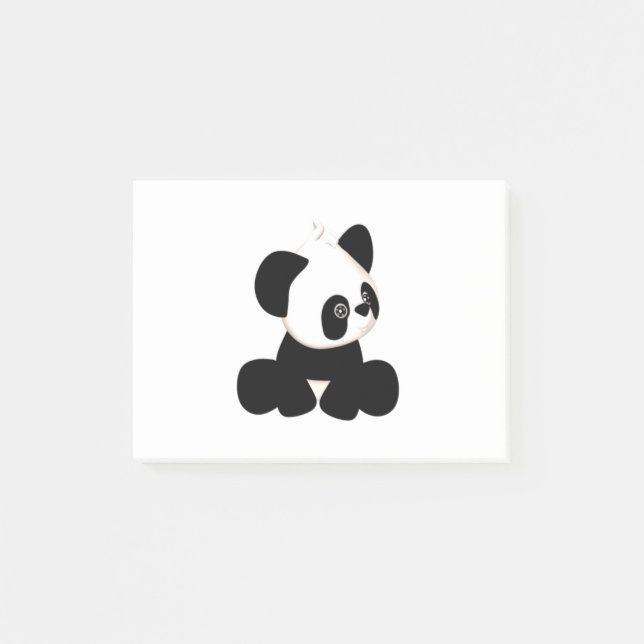 Panda niedlich Design Post-it Klebezettel (Vorderseite)