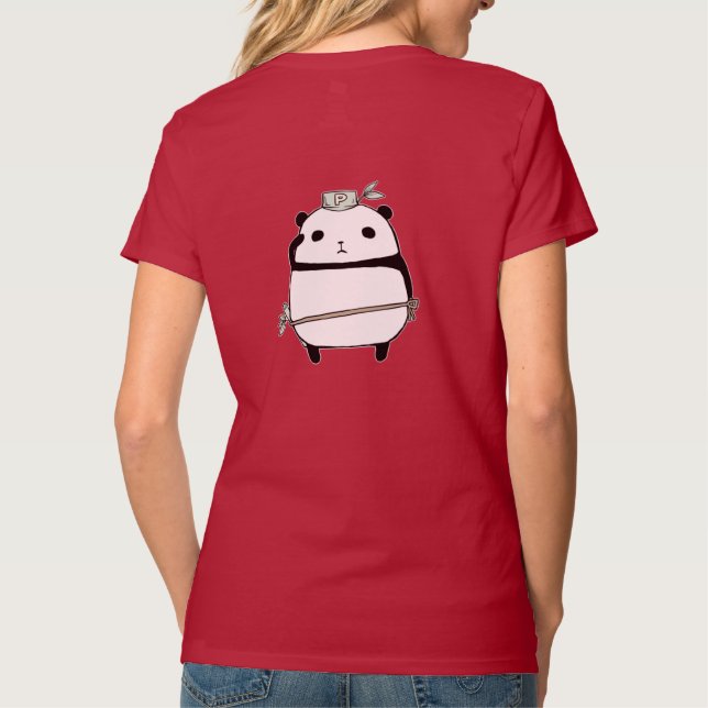 Panda Niedlich Design T - Shirt (Rückseite)