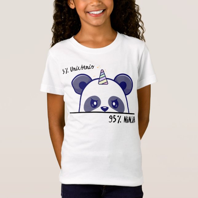 Panda Ninja Unicórnio T-Shirt (Vorderseite)