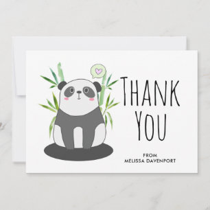 Panda noir et blanc mignonne en Merci Bambou