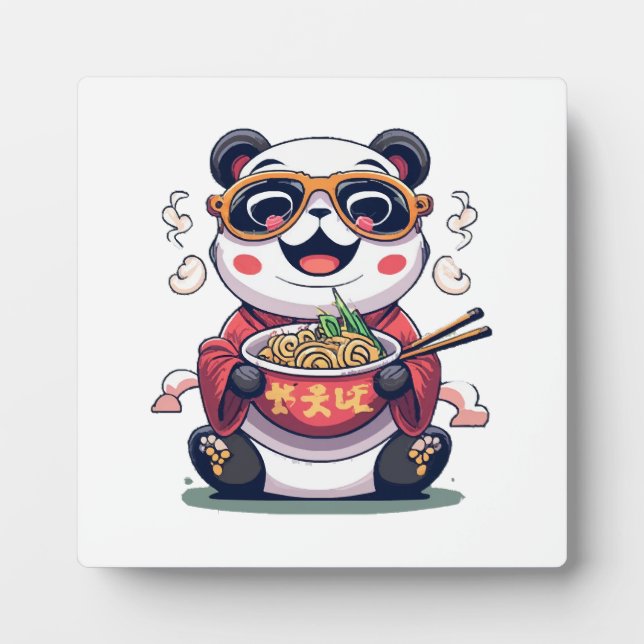 Panda Noodles Fotoplatte (Vorderseite)