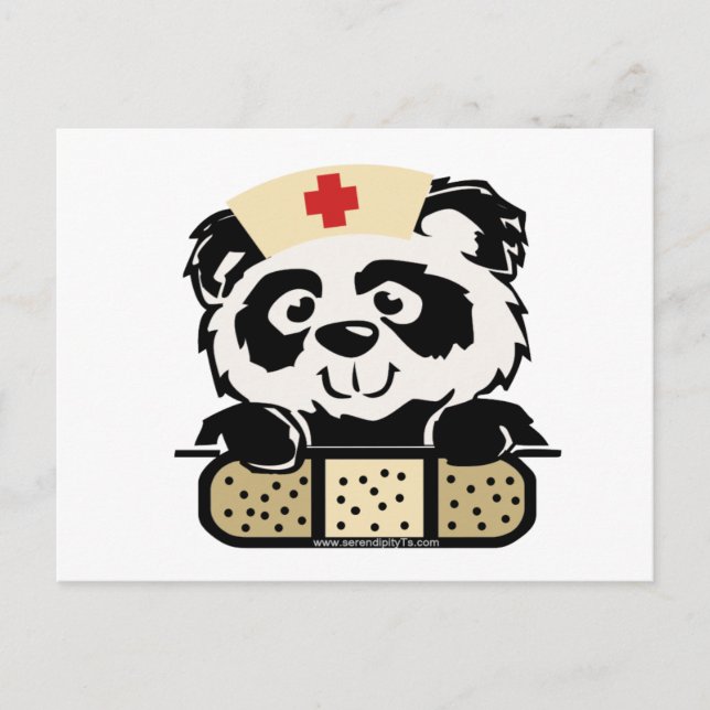 Panda Nurse Postkarte (Vorderseite)