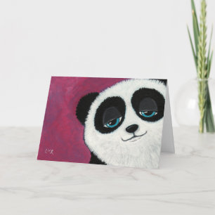 Panda on Pink - Grußkarte Karte