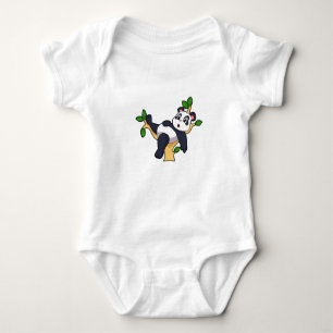 Panda on Tree Baby Strampler