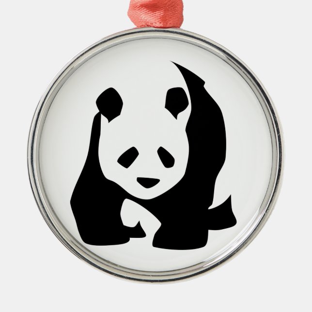 Panda Ornament Aus Metall (Vorne)