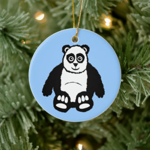 Panda-Ornament Keramikornament