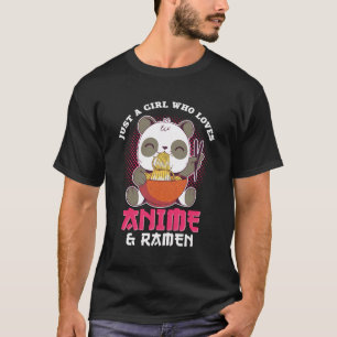Panda Otaku Gift Anime Just A Girl, die Anime Lieb T-Shirt