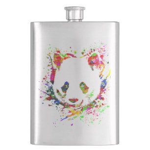 Panda Ours Animal Sauvage Forêt Jungle Chine Bambo Flachmann