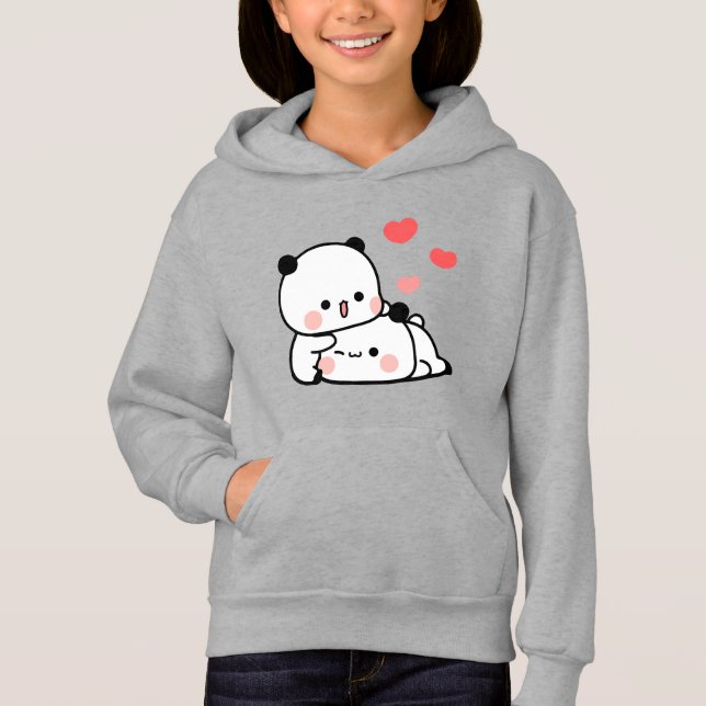 Panda ours couple, Cute bubu et dudu câlins amour (Devant)