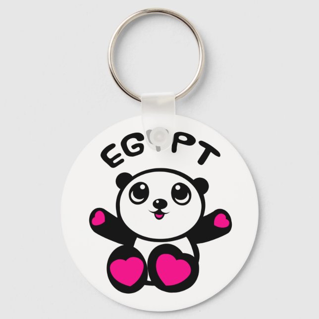 Panda Panda Ägypten Schlüsselanhänger (Vorderseite)