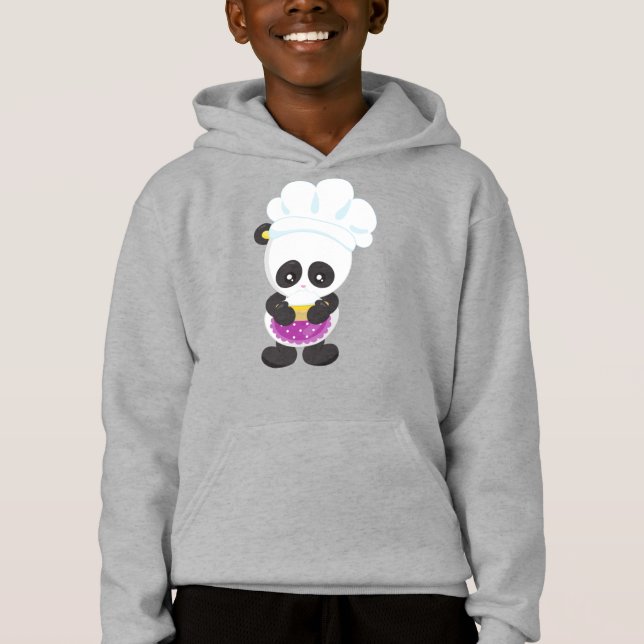 Panda, Panda, Panda mit Kuchen, Schürze Hoodie (Vorderseite)