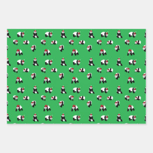 Panda Panda Panda Santa Claus Weihnachtsbär Geschenkpapier Set