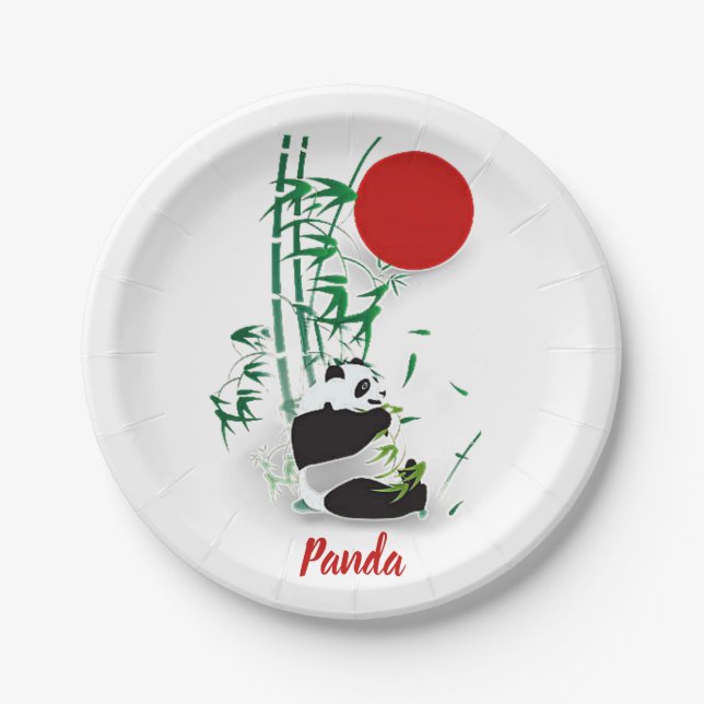 Panda Pappteller (Vorderseite)