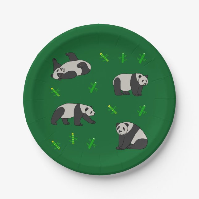 Panda Pappteller (Vorderseite)