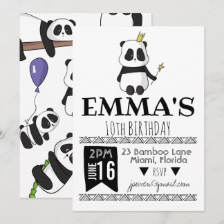 Panda-Party Einladung