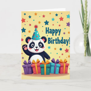 Panda-Party-Geburtstagskarte Karte
