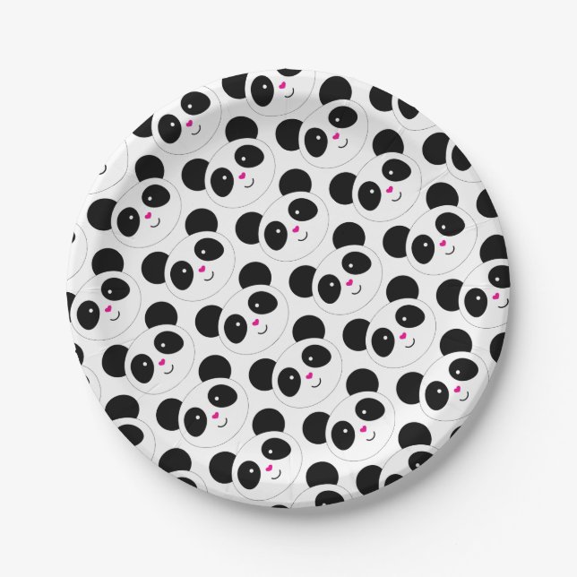 Panda Party Pappteller (Vorderseite)