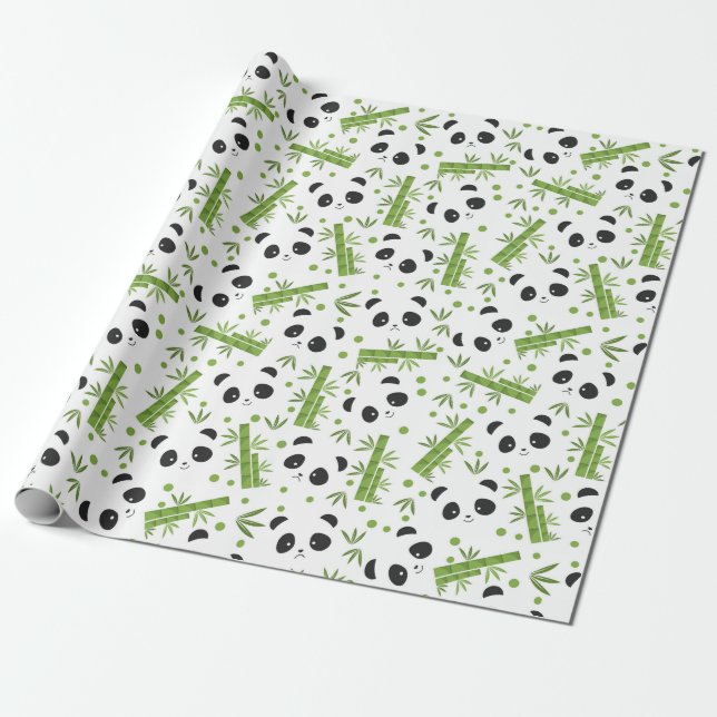 Panda Pattern Geschenkpapier (Ungerollt)