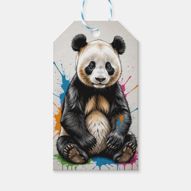 PANDA - PENCIL - FARBEN GESCHENKANHÄNGER (Vorderseite)
