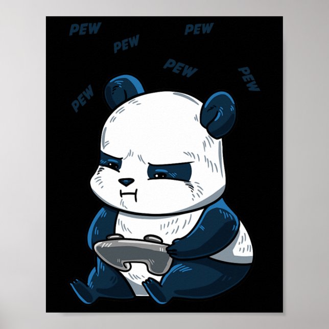 Panda Pew Niedlich Hob Poster (Vorne)