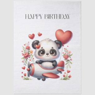 Panda-Pilot-Geburtstag Seidenpapier