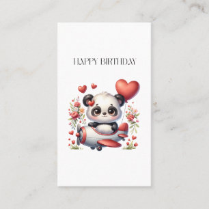 Panda-Pilot-Geburtstag Visitenkarte