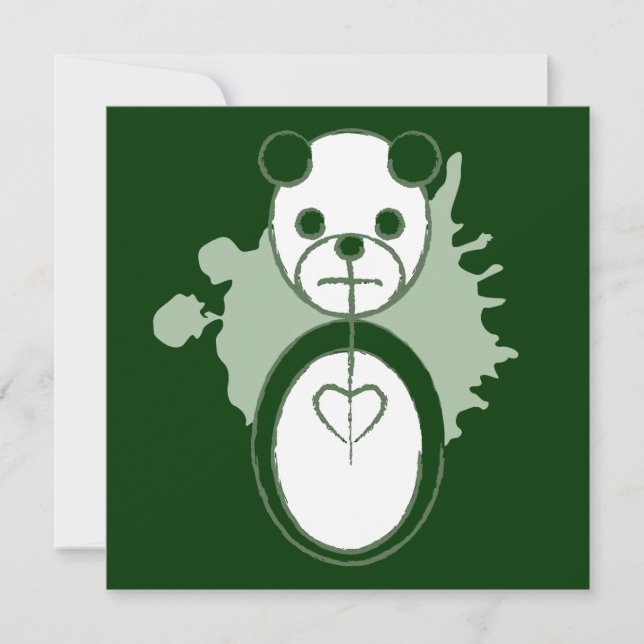 Panda-Platz Einladung (Vorderseite)