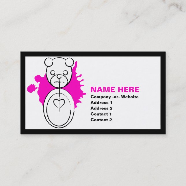 Panda-Platz. Visitenkarte (Vorderseite)