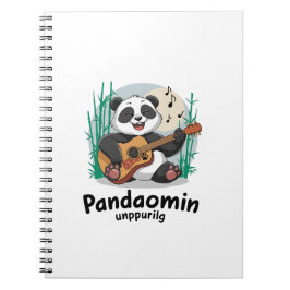 Panda Playing Guitar - Spaß Musical Panda Notizblock