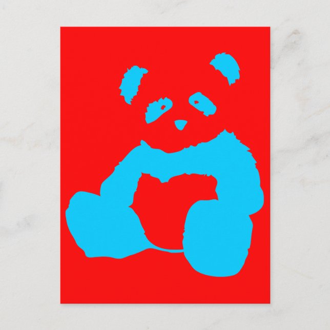 Panda-Plüsch Postkarte (Vorderseite)