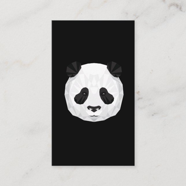 Panda-polygonales Geschenk für Zookeeper Visitenkarte (Vorderseite)