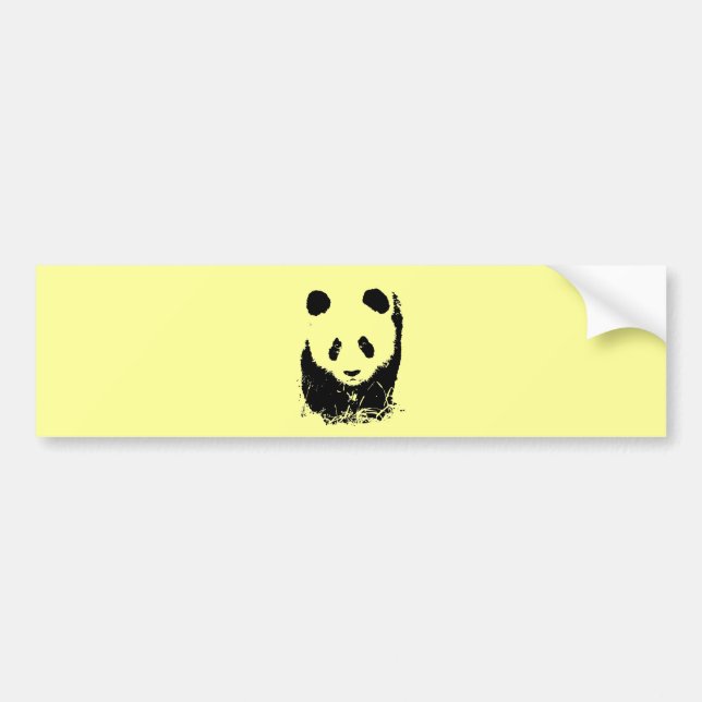 Panda Pop Art Autoaufkleber (Vorne)