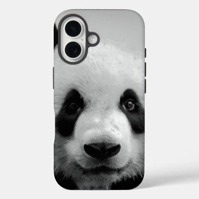 Panda Pop Art iPhone 16 Hülle (Rückseite)