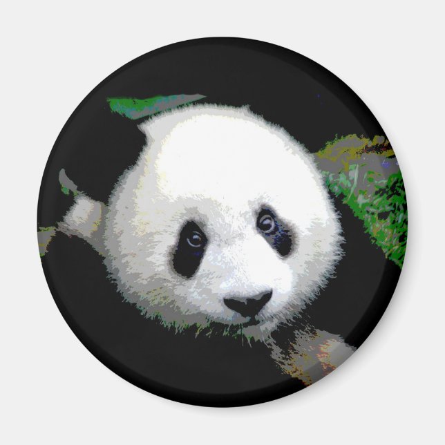 Panda Pop Art Magnet (Vorne)