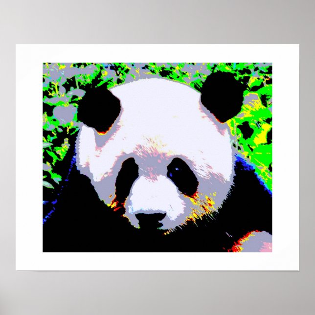 Panda Pop Art Poster Print - Panda Poster (Vorne)