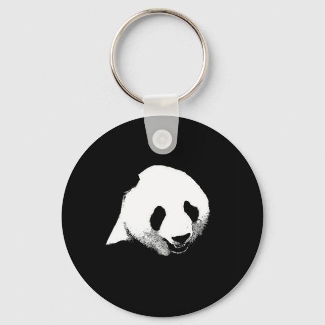 Panda Pop Art Schlüsselanhänger (Vorderseite)