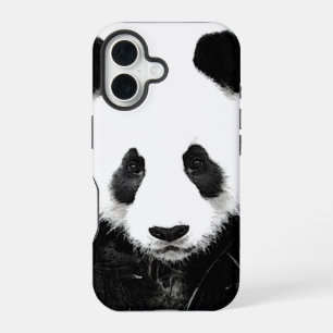 Panda Pop Art Schwarz & Weiß iPhone 16 Hülle