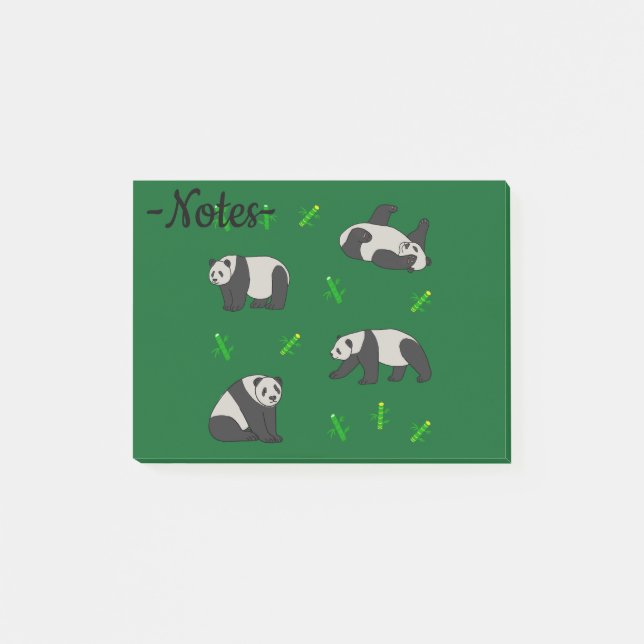 Panda Post-it Klebezettel (Vorderseite)