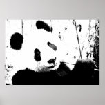 Panda Posters - Black & White Panda Face Poster<br><div class="desc">Save Pandas - Panda Black & White Pop Art Image - Panda Portrait - Panda Face / Head Pop Art Style Digital Artwork - Protect Pandas - Nature Environment Green World - Bear / Animal Images - Save Pandas - Save the Planet</div>