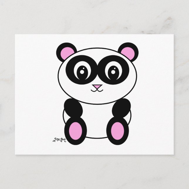 Panda Postkarte (Vorderseite)
