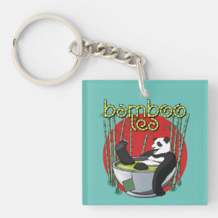 Panda pour boire du thé en bambou