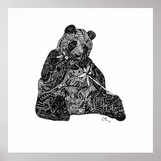 Panda Power Custom Art Print Poster (Vorne)