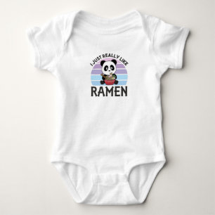 Panda Powered by Ramen Sweet Kawaii Noodle Pandas Baby Strampler
