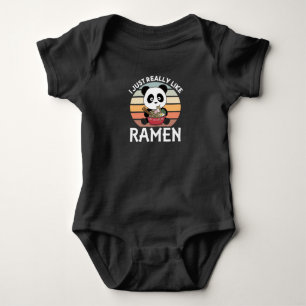 Panda Powered by Ramen Sweet Kawaii Noodle Pandas Baby Strampler