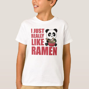 Panda Powered by Ramen Sweet Kawaii Noodle Pandas T-Shirt