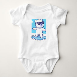 Panda Print Baby Bodysuit Strampler